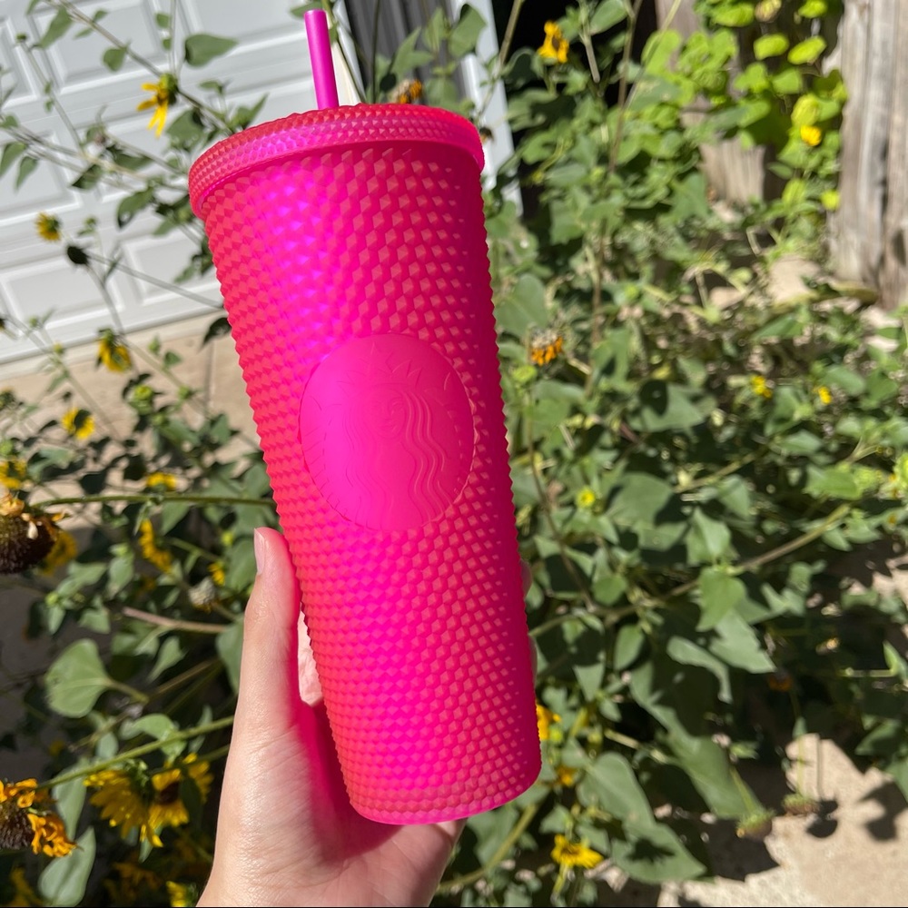 Pink Jelly Studded Starbucks Cup